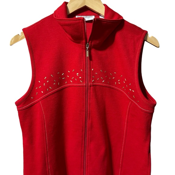 Draper’s & Damon’s Tops - Drapes & Damons Womens Red Vest with gold Studs Size P S
